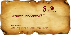 Brausz Manassé névjegykártya